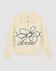 Pull en maille avec logo en fleuri