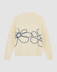 Pull en maille avec logo en fleuri