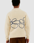 Pull en maille avec logo en fleuri
