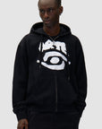 Sweat à capuche Arte Antwerp zippé Eye - Noir