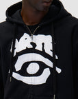 Sweat à capuche Arte Antwerp zippé Eye - Noir