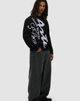 Pull en maille à gros motifs