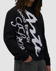 Pull en maille à gros motifs