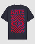T-shirt à imprimé mural dans le dos