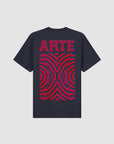 T-shirt à imprimé mural dans le dos